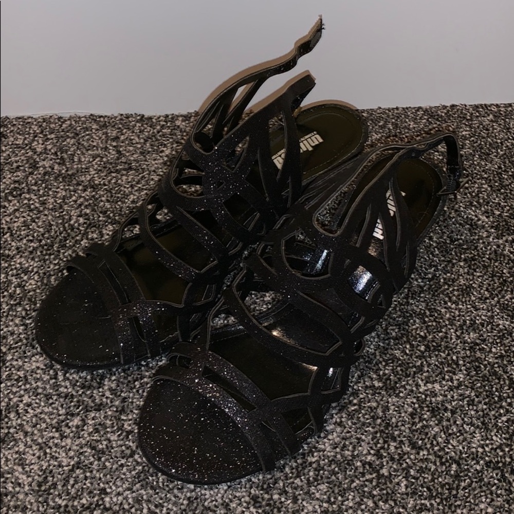 Black Glitter Unlisted Heels